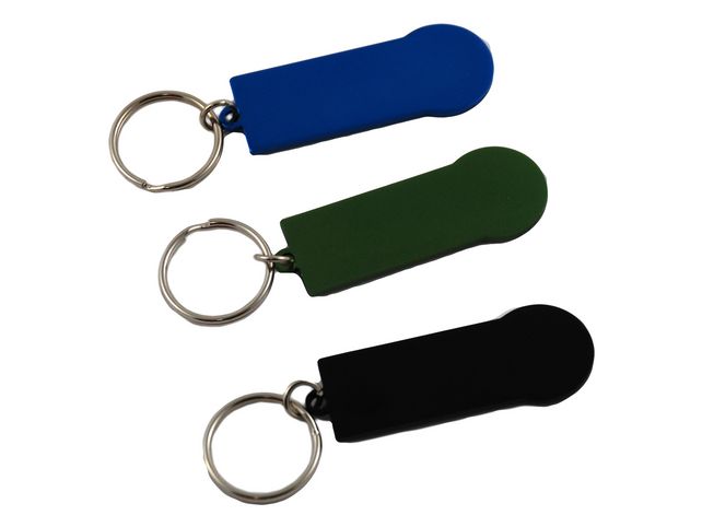 Schlüsselanhänger BO55141 - In den Farben schwarz, rot, blau und grün erhältlich